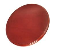 Grand plateau tournant Lazy Susan de 91,4 cm - Plateau de service rond rotatif en bois pour table à manger et centre de table de cuisine, multicolore (rouge/marron) - Parfait pour recevoir