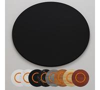 Grand plateau tournant Lazy Susan en bois massif - Plateau de service rotatif de 20, 30 et 40 pouces for table à manger - Plateau de service à rotation douce(Black,80cm/32in)