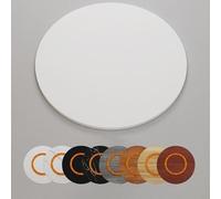 Grand plateau tournant Lazy Susan en bois massif - Plateau de service rotatif de 20, 30 et 40 pouces for table à manger - Plateau de service à rotation douce(White,90cm/35in)