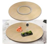 Grand Plateau Tournant Lazy Susan En Bois Rond 60 70 80 90 100cm