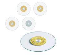 Grand plateau tournant Lazy Susan en verre trempé de 90 cm/100 cm pour table de salle à manger, assiette de service élégante (motif dragon, 70 cm)