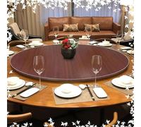 Grand plateau tournant Lazy Susan for table à manger, plateau de service de cuisine, plateau tournant en bois, organisateur rond rotatif(Brown,60cm(24"))