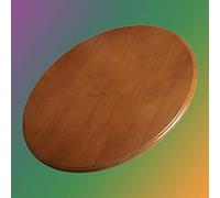Grand plateau tournant rond en bois de 76,2 cm pour table de cuisine et salle à manger, centre de table, en bois marron tourné à la main, 32 cm de diamètre