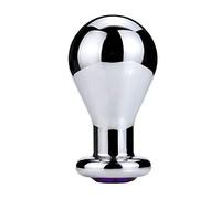 Grand plug anal en acier inoxydable forme d'ampoule bijoux hanche plug trainer set masseur anal mâle sex toy femme massage de la prostate (l)