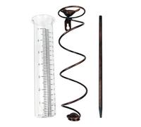 Grand pluviomètre avec piquet en métal réglable pour une mesure précise des précipitations de jardin et une jauge décorative de décoration de jardin