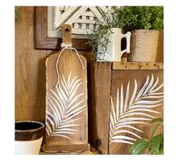 Grand Pochoir de Feuille Tropicale 30cmx20cm - Pochoirs Réutilisables - Pochoir pour Peinture Murale de la Jungle d'Été - Modèle pour Décoration, Art DIY, Artisanat, Meubles, Sols et Motifs de Design