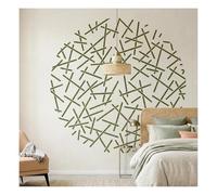 Grand pochoir géométrique abstrait moderne 70 cm x 70 cm, modèle d'art moderne pour peinture murale, motif de plafond rond réutilisable pour meubles de sol, décoration à faire soi-même