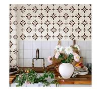 Grand pochoir pour peinture de sols, murs, 25 x 50 cm, réutilisable, motif étoile géométrique, pour décoration de ferme, dosseret de cuisine, salle de bain