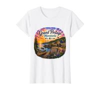 Grand Portage MN, Parc d'État du Minnesota, frontière canadienne T-Shirt Graphique avec Valeur