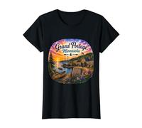 Grand Portage MN, Parc d'État du Minnesota, frontière canadienne T-Shirt Graphique avec Valeur