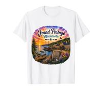 Grand Portage MN, Parc d'État du Minnesota, frontière canadienne T-Shirt Graphique avec Valeur