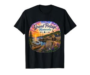 Grand Portage MN, Parc d'État du Minnesota, frontière canadienne T-Shirt Graphique avec Valeur