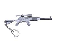 Grand porte-clés imitation fusil d'assaut avec lunette sniper.