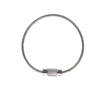 grand porte-clés,Porte-clés à boucle, 5 pcs fil anneau porte-clés for accrocher étiquette de bagage porte-clés en acier inoxydable porte-clés pièces de bague accessoires clés (Couleur : Argent, Taille