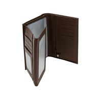 Grand porte feuille unisexe à 3. volets en cuir réf ZE2112 (4 coul.disp.) choco