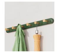 Grand porte-manteau rustique de 60 cm, long porte-manteau pour mur, crochets en bois, support mural de ferme pour accrocher une veste et un manteau (marron, 60 cm)