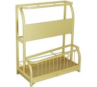 Grand Porte-Parapluie Commercial,Support De Parapluie Autoportant,Organisateur De Rangement En Métal Pour Cannes,Cannes De Marche,Étagère Moderne En Grill,Imperméable Et Bien Aéré C,36×25×55cm