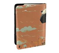 Grand porte-passeport mécanique imprimé mouton, étui de voyage en cuir PU pour homme et femme, 16,5 cm