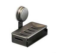 Grand porte-savon 12,5 cm finition gris acier | Matériau ABS de qualité supérieure, construction antirouille, gris, facile d'entretien