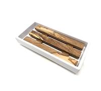 Grand porte-savon en mélamine avec insert en bois d'olivier