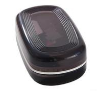 Grand porte-savon pour savon à séchage rapide (noir) | Design double couche, sépare les zones humides/sèches, rangement organisé, convient aux trousses de toilette