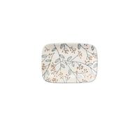 Grand porte-savon rectangulaire Romantic en céramique avec trous pour l'évacuation de l'eau 13,5 x 9,5 x 2 cm