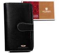 Portefeuille Homme - PETERSON - Ptn 2519-bo - Cuir Souple - Fermoir porte-monnaie - Noir
