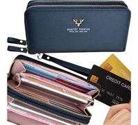 Grand portefeuille en éco-cuir pour femmes, pratique pour iPhone, 19.5x9.5x4 cm