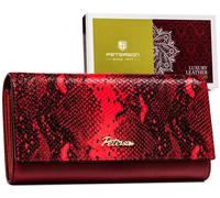 Grand portefeuille femme à motif peau de serpent - Peterson