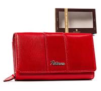 Grand portefeuille femme en cuir avec fermeture à pression - Peterson