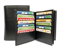 Grand Portefeuille homme 4 volets, 20 Cartes, Billet, Monnaie , Permis, Identité, Carte grise, en synthétique souple Noir -LOLUNA®
