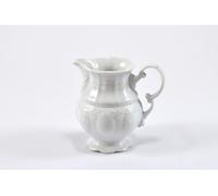 Grand pot à lait, 0,22 l, porcelaine tchèque, Sonata, dentelle blanche, Leander