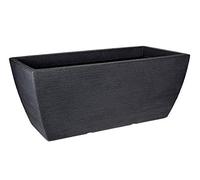 Grand pot de fleurs design anthracite - 80 x 40 cm - XXL en plastique bac à fleurs carré