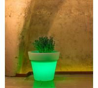 GRAND POT DE FLEURS JARDINIÈRE H45 MODERN CACHE MADE IN ITALY JARDIN LAMPE VERTE