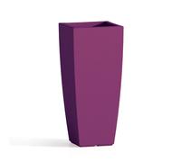 POT DE FLEURS RÉSINE HAUT MODERNE CARRÉ PLASTIQUE PLANTE JARDIN MADE IN ITALY