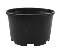 Grand pot de fleurs rond en plastique avec trous de drainage, noir, pour pépinière, jardin, extérieur, plantes grasses, 30 cm ou 34 cm (30 cm)