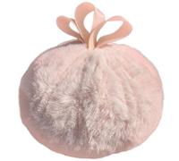 Grand pot de poudre pour le corps grand enlumineur houppette ronde pailletée pour le corps et le visage houppette en poudre pêche scintillante avec poignée à ruban