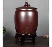 Grand Pot En Céramique Pour Riz, Distributeur De Riz Chinois Avec Couvercle, Pot De Farine, Pot De Riz Rétro, Grand Récipient De Riz, Haricots De Blé De Bac à Grains De Far(Size:Capacity 15kg,Color:c)