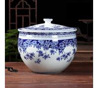 Grand Pot En Céramique Pour Riz, Distributeur De Riz En Céramique Seau De Riz En Céramique, Grand Conteneur De Rangement De Riz, Conteneurs De Riz étanche à L'air Avec Con(Size:b,Color:Capacity 2.5kg)