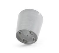 Grand pot sur roues Amsterdam 60 Blanc Gris - Ø 60 x H. 56 cm - 100 L