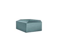 The Home Deco Factory - Grand pouf en velours côtelé Guilia 75 cm bleu cadet Bleu cadet G