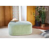 Grand pouf en velours vert Skagen