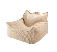 Grand pouf ergonomique en velours côtelé pour salon, coin lecture, jeux, cinéma maison - Kaki clair, 70,1 x 29,2 x 50 cm