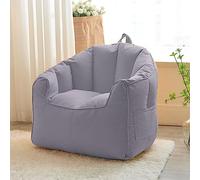 Grand pouf gris clair pour décoration de chambre d'adolescent, 82 x 70 cm, confortable et élégant sans rembourrage, parfait pour la relaxation et le confort des jeunes