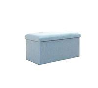Grand pouf ottoman repose-pieds 76,2 x 38,1 x 38,1 cm - Repose-pieds polyvalent pour rangement sous le bureau - Tabouret haut pour salle de bain, maquillage, entrée et salle à manger avec couvercle