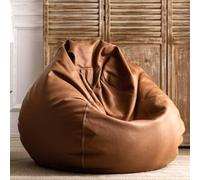 Grand pouf poire de 1 m en similicuir respectueux de l'environnement, pouf non rempli pour salon, chambre à coucher, jardin, soirées de jeux et films (couleur)