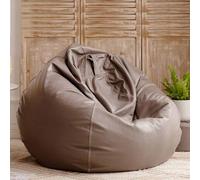 Grand pouf poire de 1 m - Housse en similicuir respectueux de l'environnement - Pouf d'extérieur non rempli pour salon, chambre à coucher, jardin, salle de jeux, cinéma (couleur)