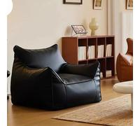 Grand pouf poire - Housse en cuir à base d'eau, design moderne du milieu du siècle pour salon, chambre à coucher, espaces intérieurs et jardin - Sans remplissage