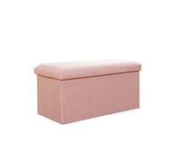 Grand pouf repose-pieds 76,2 x 38,1 x 38,1 cm - Repose-pieds polyvalent pour rangement sous le bureau, tabouret haut pour maquillage de salle de bain, couvercle amovible, idéal pour l'entrée et la