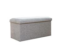 Grand pouf repose-pieds 76,2 x 38,1 x 38,1 cm - Repose-pieds polyvalent pour rangement sous le bureau, repose-pieds haut, tabouret de coiffeuse pour salle de bain, couvercle amovible, idéal pour